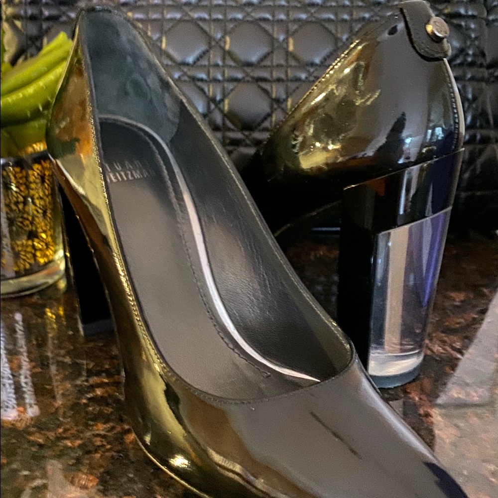 Stuart Weizmann block heels pumps